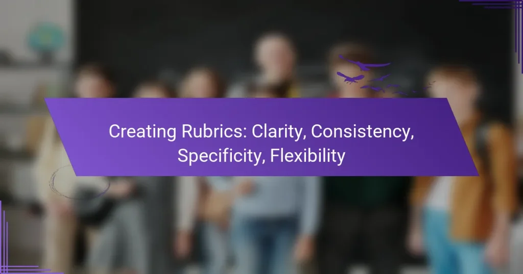 Creating Rubrics: Clarity, Consistency, Specificity, Flexibility
