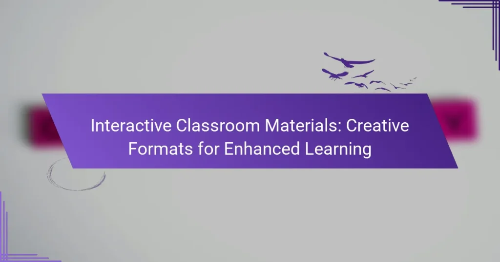 Interactive Classroom Materials: Creative Formats for Enhanced Learning