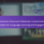 Interactive Classroom Materials: Customization Examples for Language Learning and Engagement