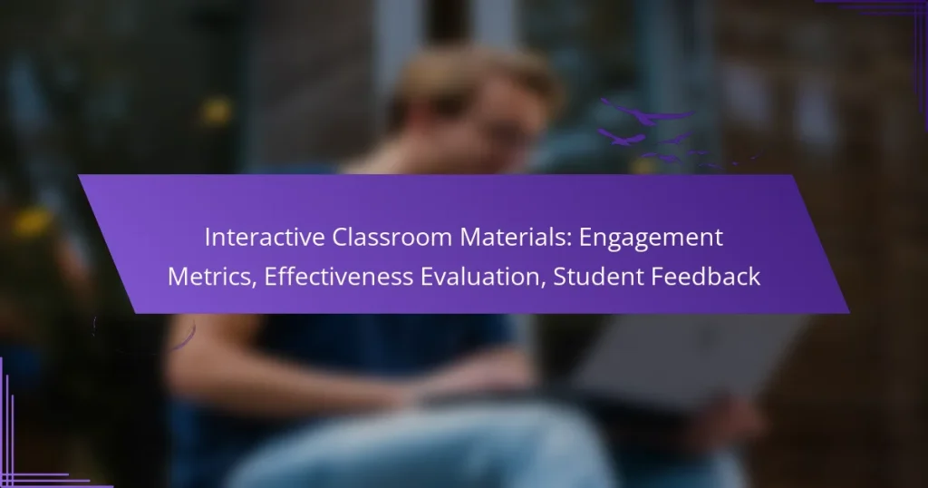 Interactive Classroom Materials: Engagement Metrics, Effectiveness Evaluation, Student Feedback