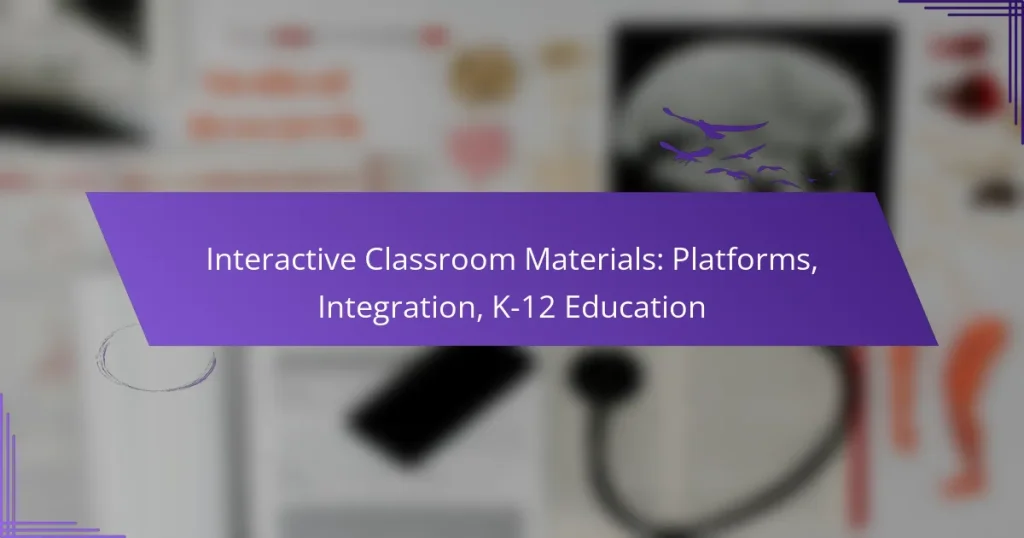 Interactive Classroom Materials: Platforms, Integration, K-12 Education