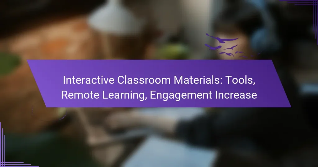 Interactive Classroom Materials: Tools, Remote Learning, Engagement Increase