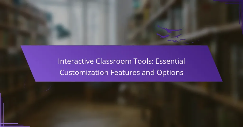 Interactive Classroom Tools: Essential Customization Features and Options