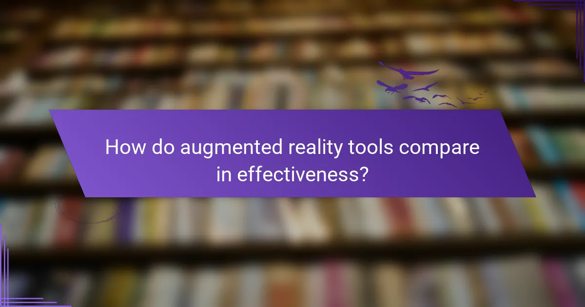 How do augmented reality tools compare in effectiveness?