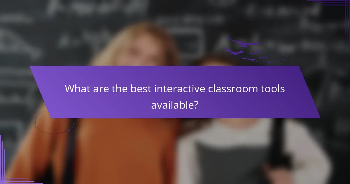 What are the best interactive classroom tools available?